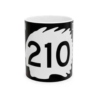 North Dakota 210 (North Dakota) (Road Sign) White Coffee Mug 11oz - Go Mug Yourself