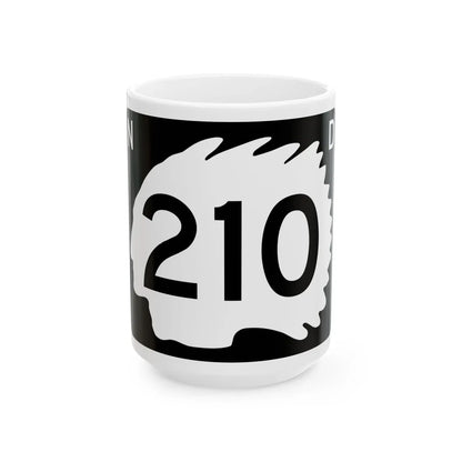 North Dakota 210 (North Dakota) (Road Sign) White Coffee Mug 15oz - Go Mug Yourself