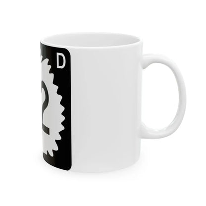 North Dakota 22 (North Dakota) (Road Sign) White Coffee Mug - Go Mug Yourself
