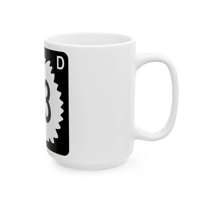 North Dakota 23 (North Dakota) (Road Sign) White Coffee Mug - Go Mug Yourself