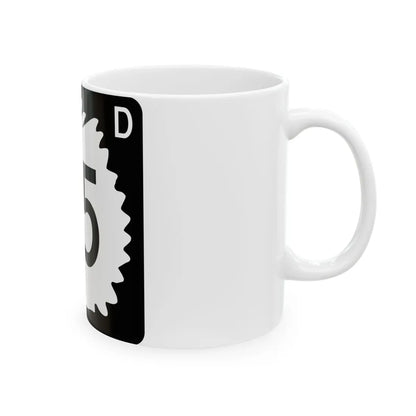 North Dakota 25 (North Dakota) (Road Sign) White Coffee Mug - Go Mug Yourself