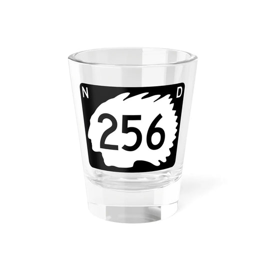 North Dakota 256 (North Dakota) (Road Sign) Shot Glass 1.5oz 1.5oz - Go Mug Yourself