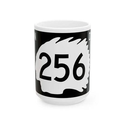 North Dakota 256 (North Dakota) (Road Sign) White Coffee Mug 15oz - Go Mug Yourself