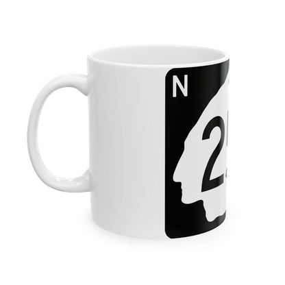 North Dakota 256 (North Dakota) (Road Sign) White Coffee Mug - Go Mug Yourself
