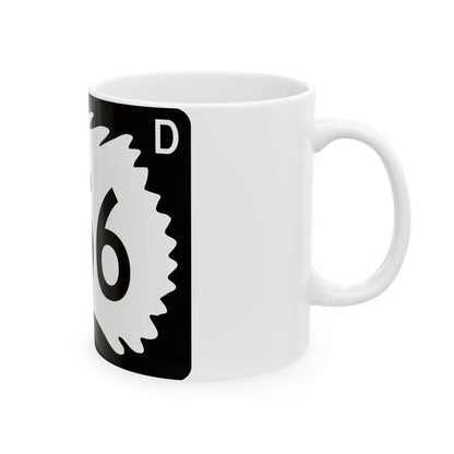 North Dakota 256 (North Dakota) (Road Sign) White Coffee Mug - Go Mug Yourself