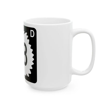 North Dakota 28 (North Dakota) (Road Sign) White Coffee Mug - Go Mug Yourself