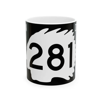 North Dakota 281 (North Dakota) (Road Sign) White Coffee Mug 11oz - Go Mug Yourself