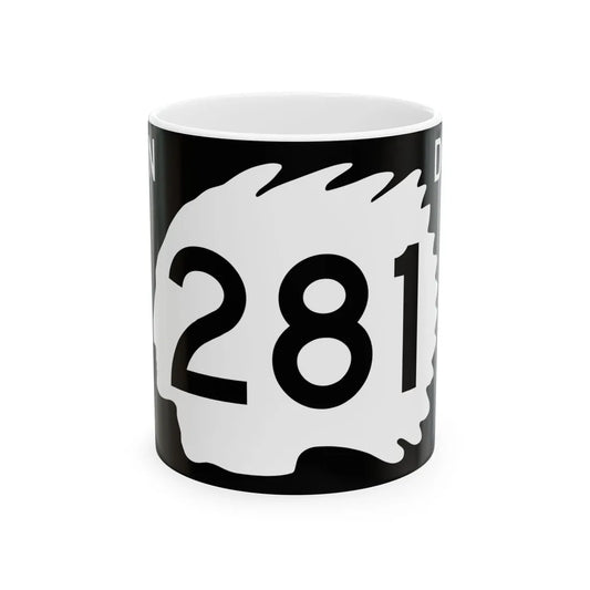 North Dakota 281 (North Dakota) (Road Sign) White Coffee Mug 11oz - Go Mug Yourself