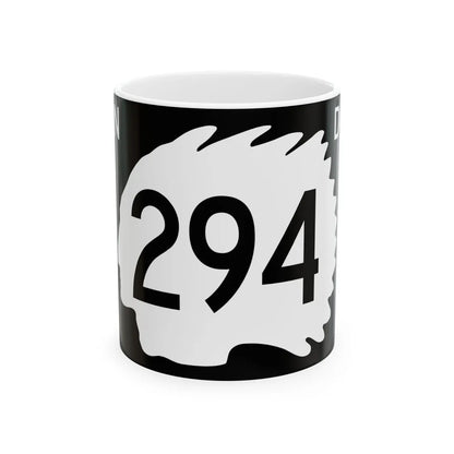 North Dakota 294 (North Dakota) (Road Sign) White Coffee Mug 11oz - Go Mug Yourself