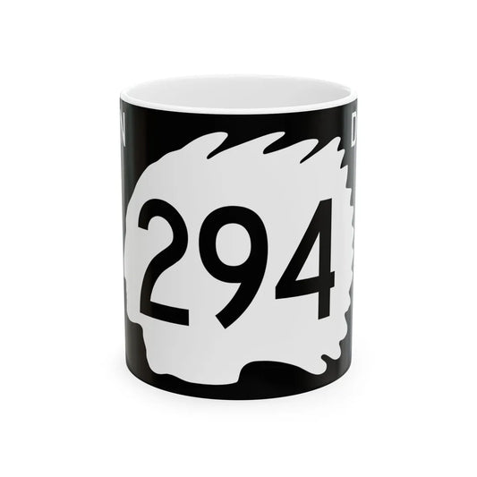 North Dakota 294 (North Dakota) (Road Sign) White Coffee Mug 11oz - Go Mug Yourself