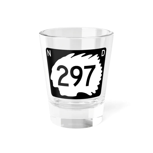 North Dakota 297 (North Dakota) (Road Sign) Shot Glass 1.5oz 1.5oz - Go Mug Yourself