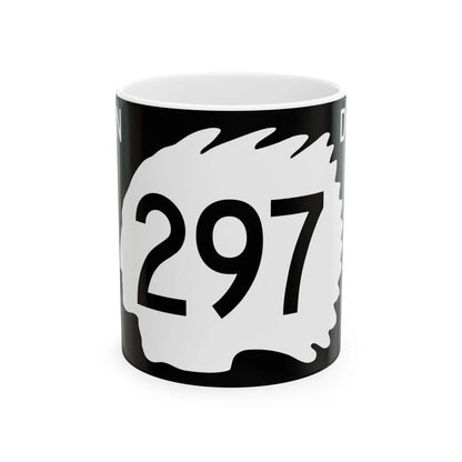 North Dakota 297 (North Dakota) (Road Sign) White Coffee Mug 11oz - Go Mug Yourself