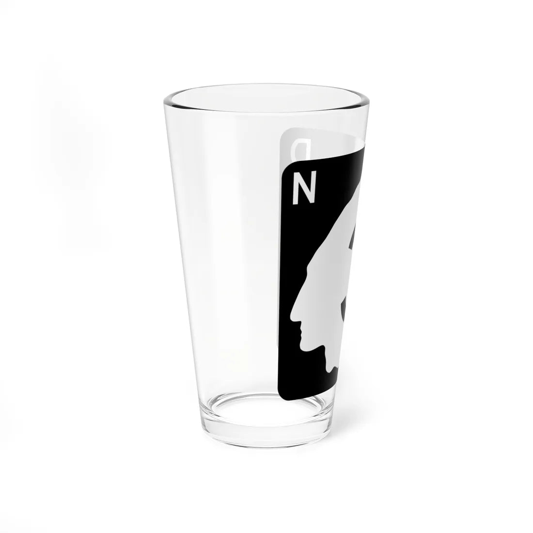 North Dakota 3 (North Dakota) (Road Sign) Pint Glss 16oz - Go Mug Yourself