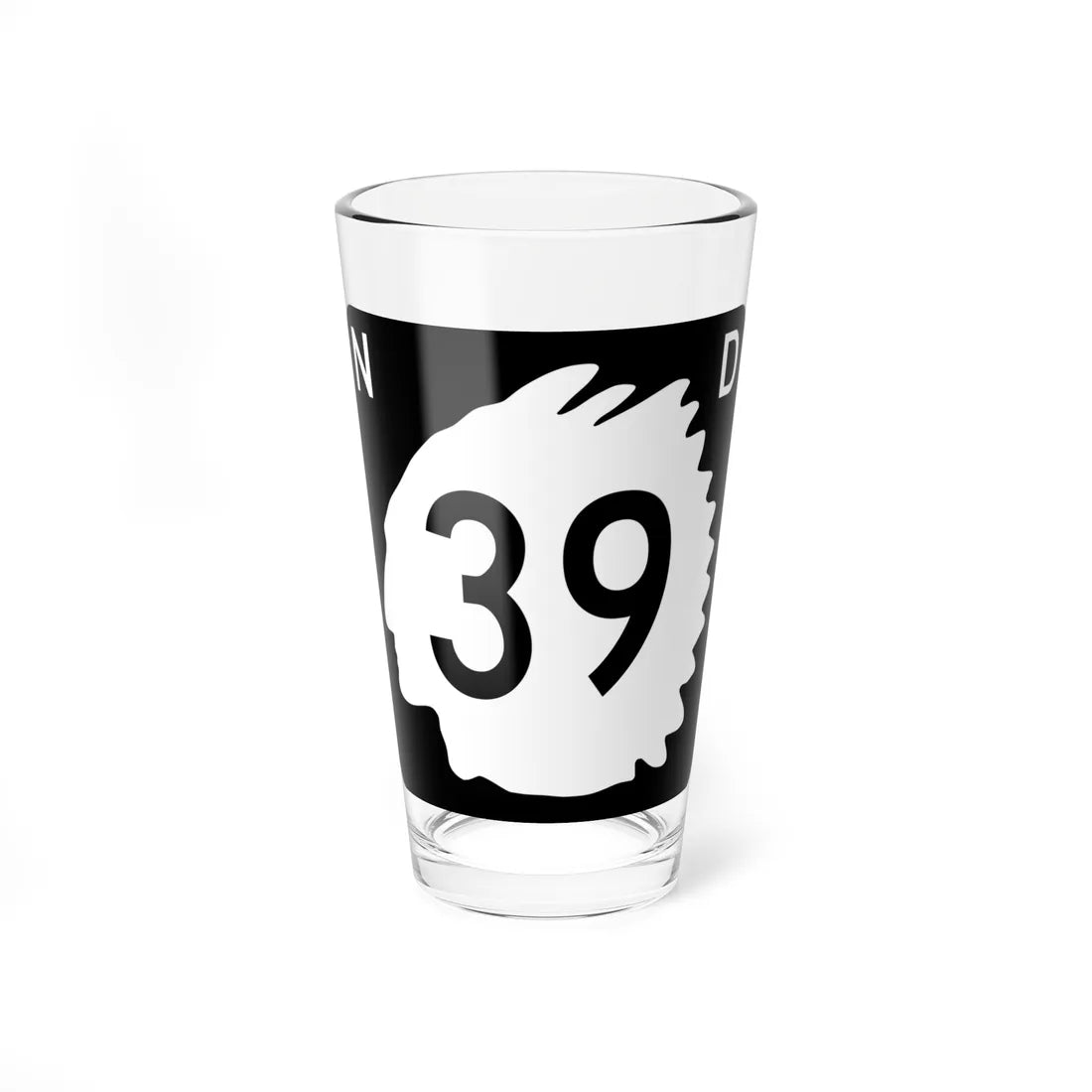 North Dakota 39 (North Dakota) (Road Sign) Pint Glss 16oz 16oz - Go Mug Yourself