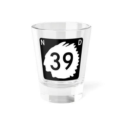 North Dakota 39 (North Dakota) (Road Sign) Shot Glass 1.5oz 1.5oz - Go Mug Yourself