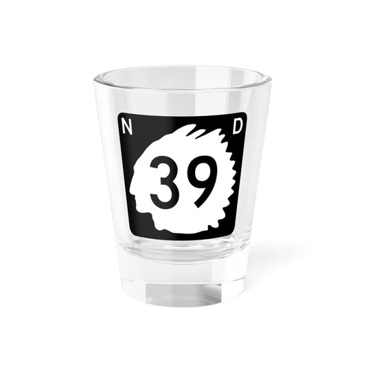 North Dakota 39 (North Dakota) (Road Sign) Shot Glass 1.5oz 1.5oz - Go Mug Yourself