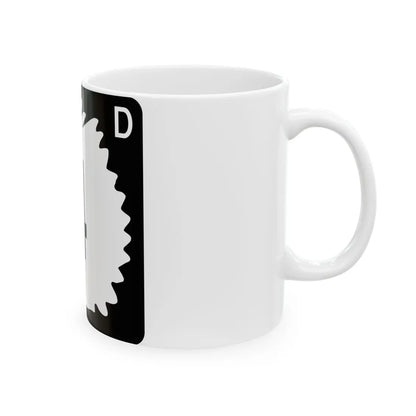 North Dakota 4 (North Dakota) (Road Sign) White Coffee Mug - Go Mug Yourself