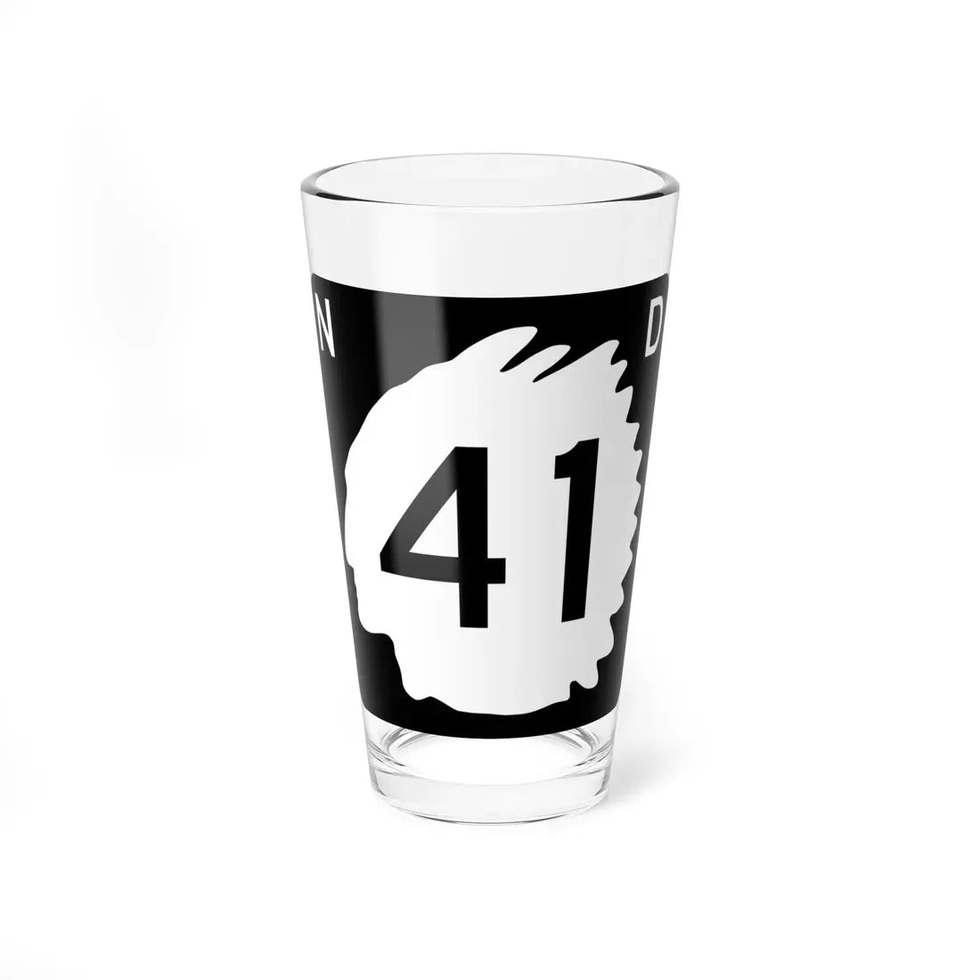 North Dakota 41 (North Dakota) (Road Sign) Pint Glass 16oz 16oz - Go Mug Yourself