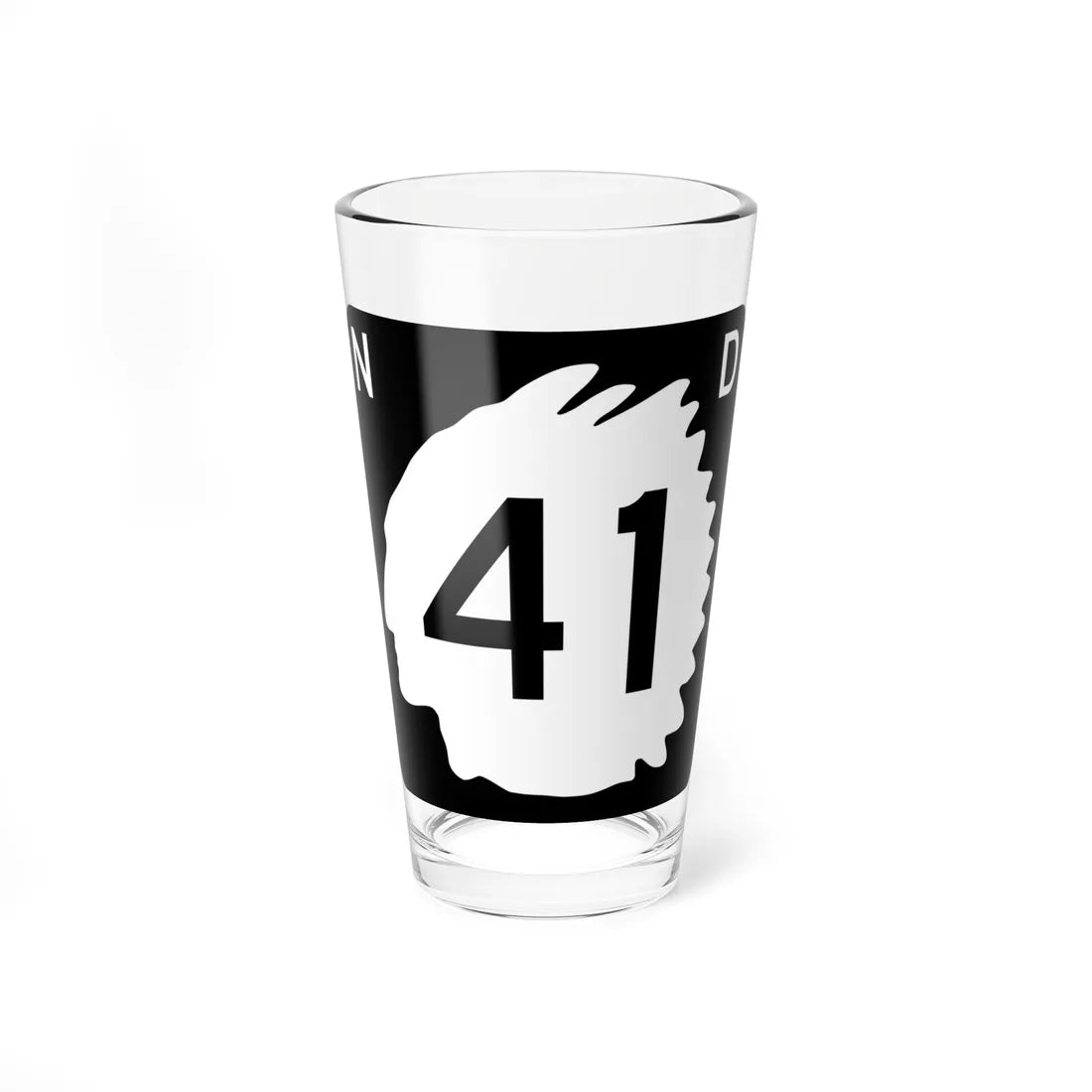 North Dakota 41 (North Dakota) (Road Sign) Pint Glss 16oz 16oz - Go Mug Yourself