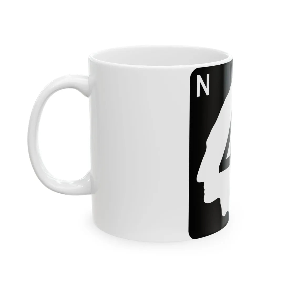 North Dakota 41 (North Dakota) (Road Sign) White Coffee Mug - Go Mug Yourself