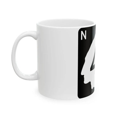 North Dakota 41 (North Dakota) (Road Sign) White Coffee Mug - Go Mug Yourself