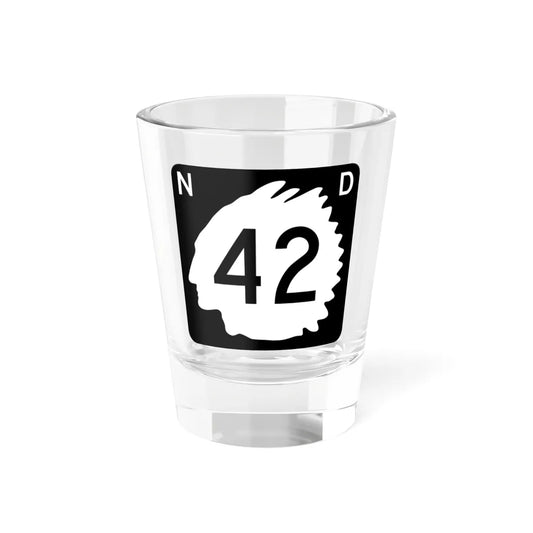 North Dakota 42 (North Dakota) (Road Sign) Shot Glass 1.5oz 1.5oz - Go Mug Yourself