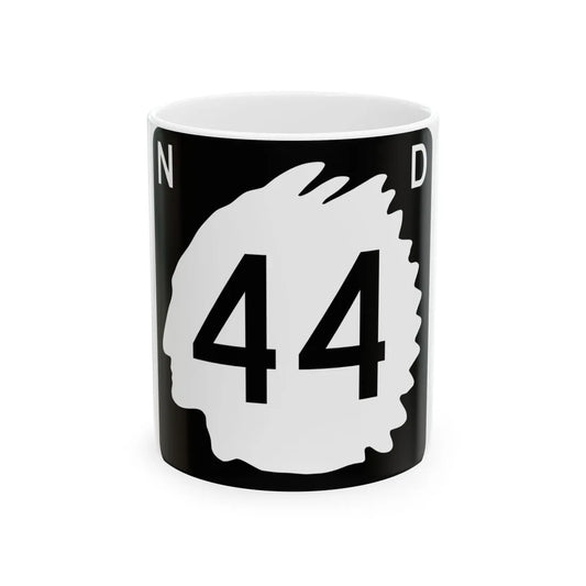 North Dakota 44 (North Dakota) (Road Sign) White Coffee Mug 11oz - Go Mug Yourself