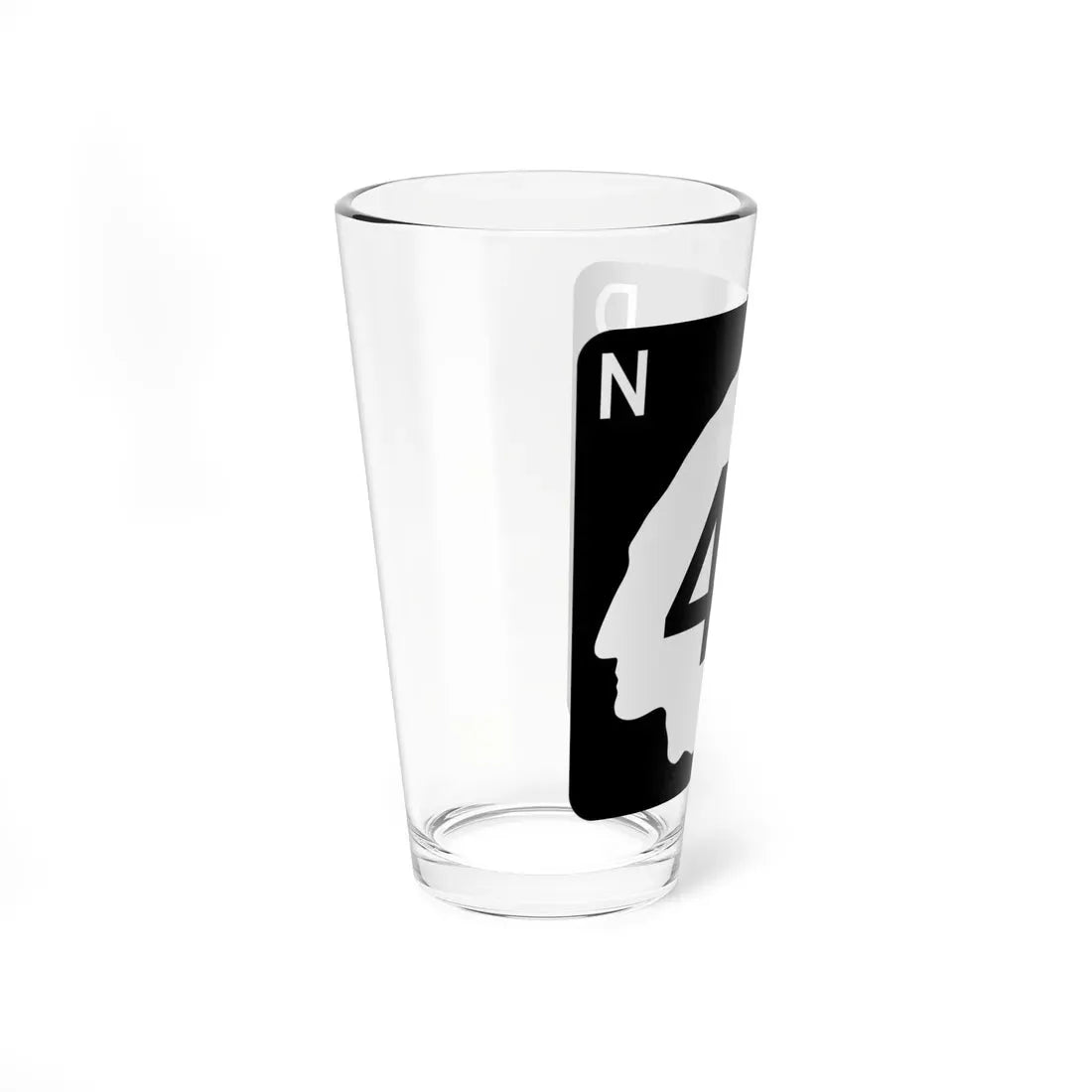 North Dakota 45 (North Dakota) (Road Sign) Pint Glass 16oz - Go Mug Yourself
