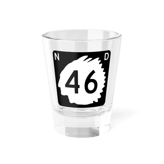 North Dakota 46 (North Dakota) (Road Sign) Shot Glass 1.5oz 1.5oz - Go Mug Yourself