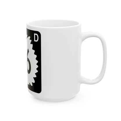 North Dakota 46 (North Dakota) (Road Sign) White Coffee Mug - Go Mug Yourself