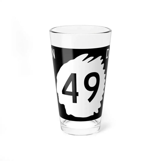North Dakota 49 (North Dakota) (Road Sign) Pint Glss 16oz 16oz - Go Mug Yourself