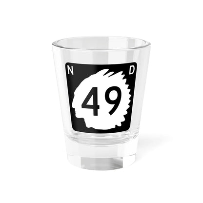 North Dakota 49 (North Dakota) (Road Sign) Shot Glass 1.5oz 1.5oz - Go Mug Yourself