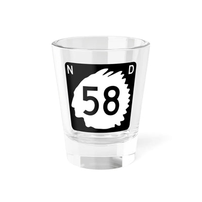 North Dakota 58 (North Dakota) (Road Sign) Shot Glass 1.5oz 1.5oz - Go Mug Yourself