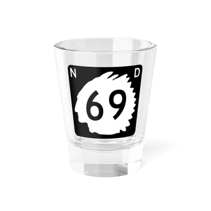 North Dakota 69 (North Dakota) (Road Sign) Shot Glass 1.5oz 1.5oz - Go Mug Yourself
