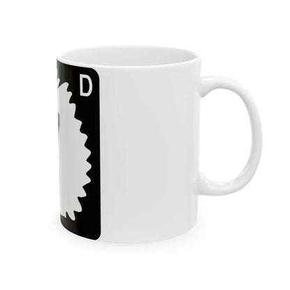 North Dakota 7 (North Dakota) (Road Sign) White Coffee Mug - Go Mug Yourself