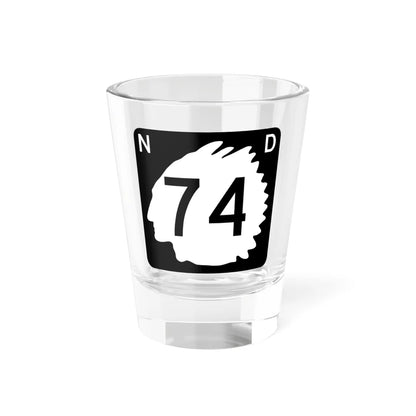North Dakota 74 (North Dakota) (Road Sign) Shot Glass 1.5oz 1.5oz - Go Mug Yourself