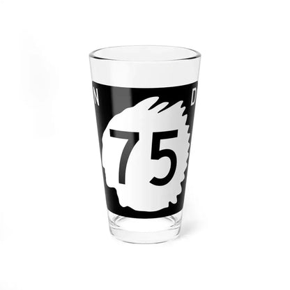 North Dakota 75 (North Dakota) (Road Sign) Pint Glass 16oz 16oz - Go Mug Yourself