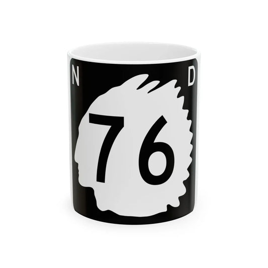 North Dakota 76 (North Dakota) (Road Sign) White Coffee Mug 11oz - Go Mug Yourself