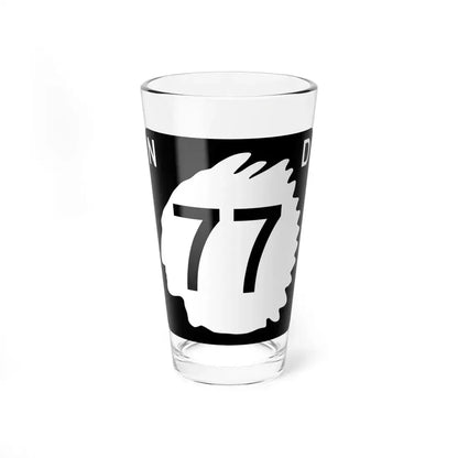 North Dakota 77 (North Dakota) (Road Sign) Pint Glass 16oz 16oz - Go Mug Yourself