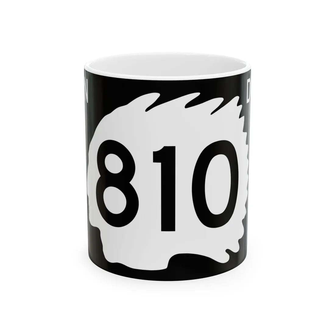 North Dakota 810 (North Dakota) (Road Sign) White Coffee Mug 11oz - Go Mug Yourself