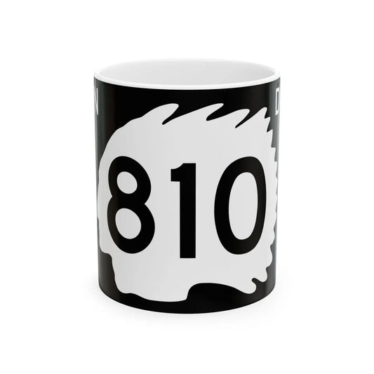 North Dakota 810 (North Dakota) (Road Sign) White Coffee Mug 11oz - Go Mug Yourself