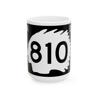 North Dakota 810 (North Dakota) (Road Sign) White Coffee Mug 15oz - Go Mug Yourself