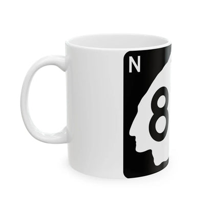 North Dakota 810 (North Dakota) (Road Sign) White Coffee Mug - Go Mug Yourself