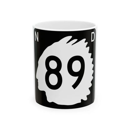 North Dakota 89 (North Dakota) (Road Sign) White Coffee Mug 11oz - Go Mug Yourself