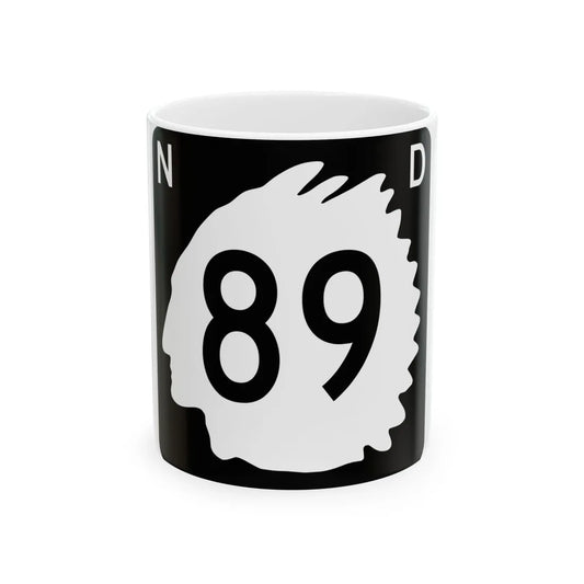 North Dakota 89 (North Dakota) (Road Sign) White Coffee Mug 11oz - Go Mug Yourself