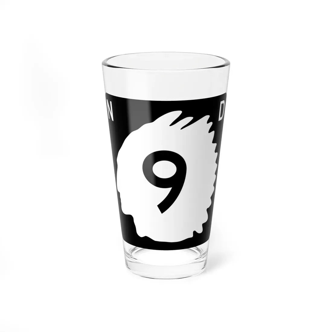 North Dakota 9 (North Dakota) (Road Sign) Pint Glass 16oz 16oz - Go Mug Yourself