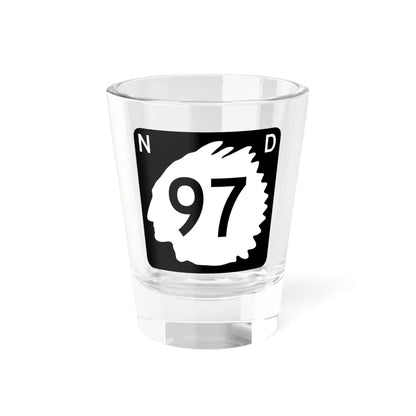 North Dakota 97 (North Dakota) (Road Sign) Shot Glass 1.5oz 1.5oz - Go Mug Yourself
