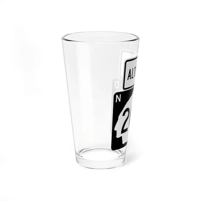 North Dakota Alt 200 (North Dakota) (Road Sign) Pint Glass 16oz - Go Mug Yourself