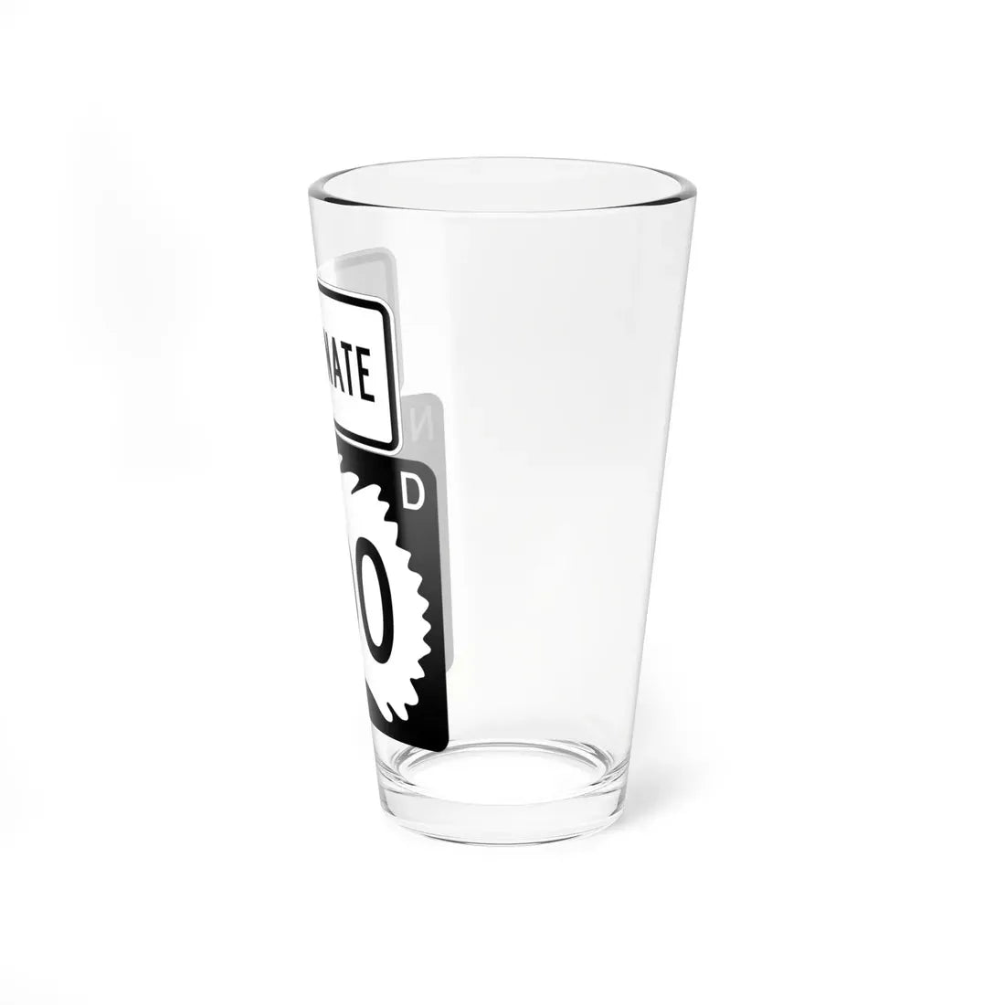 North Dakota Alt 200 (North Dakota) (Road Sign) Pint Glass 16oz - Go Mug Yourself