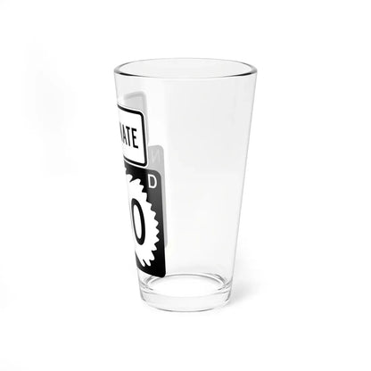 North Dakota Alt 200 (North Dakota) (Road Sign) Pint Glass 16oz - Go Mug Yourself